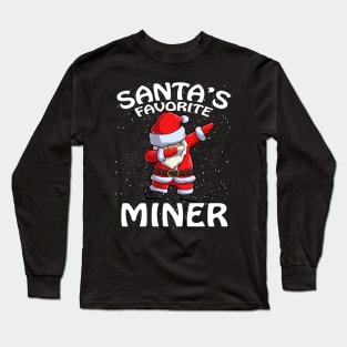 Santas Favorite Miner Christmas Long Sleeve T-Shirt